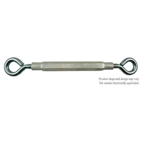 Midwest Fastener 1/2" x 12" Zinc Plated Steel Eye-Eye Turnbuckle 5PK 52354